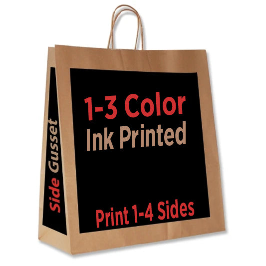 Custom colored paper bags - kraft shopping bags - Better Package